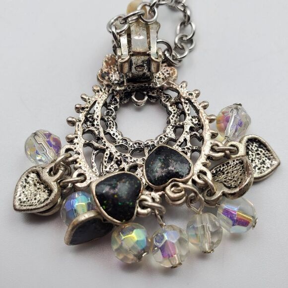 Gothic charm aurora borealis repurposed‎ necklace N2130 - Picture 3 of 5